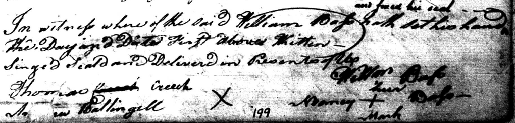 William & Neomy Bass to John McLochlin 1771 Deed